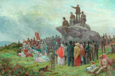 Spotkanie czartystów w Basin Stones, Todmorden, 1842