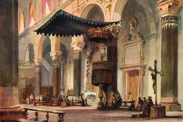Wnętrze katedry, San Remo, ok. 1870 r.