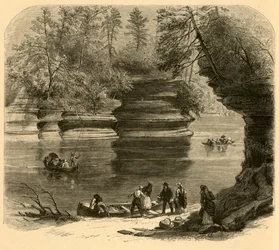 „Steamboat Rock, Wisconsin River”, 1874.