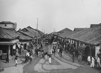Typowa scena uliczna w rodzimych dzielnicach, Kolombo, c1890, 1910