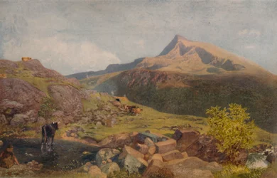 Wśród wzgórz walijskich, XIX w., 1935
