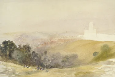 Durham z Czerwonych Wzgórz, 1880-86 (akwarela na graficie, na papierze)