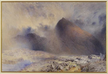 Mount Snowdon przez Clearing Clouds, 1857 (wc i ołówek na papierze)