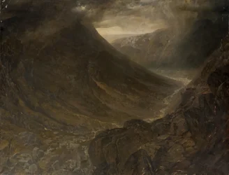 Wasdale Head z przełęczy Styhead, Cumbria, ok. 1854 r.