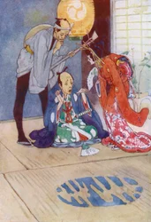 Ilustracja do The Story of The Mikado (litografia kolorowa)