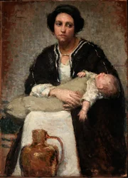 Matka i śpiące dziecko, 1911.