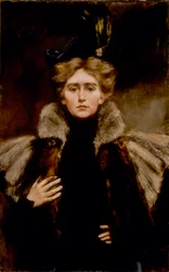 Natalie w futrzanej pelerynie, 1897.
