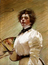 Autoportret z paletą, ca. 1906.