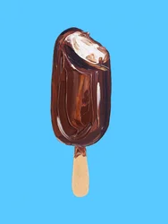 Lody czekoladowe z kawałkami czekolady