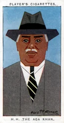 Aga Khan III Mohammed Shah, przywódca ismailitów, 1926.