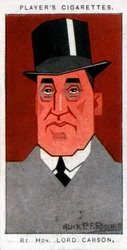 Edward Carson, 1. baron Carson, przywódca Ulsteru i adwokat, 1926