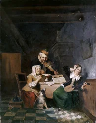 Muzyczne przyjęcie (olej na płótnie)