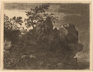 Duża skała nad rzeką