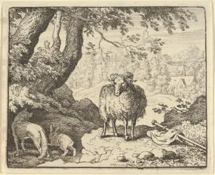 Renard przekonuje królika, aby wszedł do swojej nory i go zabił, 1650-75.