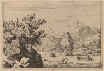 Skała na środku rzeki, prawdopodobnie ok. 16451656.
