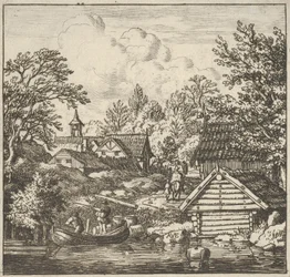 Rozładunek barki, XVII wiek.
