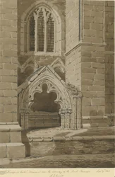 Katedra w Lichfield – południowy transept: rysunek w czerwonej sepii, 9 września 1842 r.