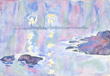 Akwarela nr. 73, Błękit i lawenda, 1928.