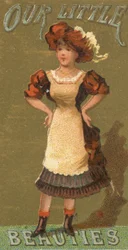 Z cyklu "Dziewczyny i dzieci" N58 promującego papierosy Nasze małe piękności dla Alle..., 1887.