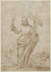 Chrystus trzymający kielich i krzyż, 1666.