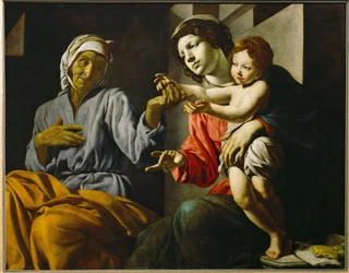Święta Maria z Dzieciątkiem i Święta Anna (obraz na płótnie)
