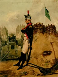 Alexander Hamilton (1757-1804) w mundurze nowojorskiej artylerii