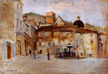 Asyż Alfonso Hollaender (1845-1923), olej na desce