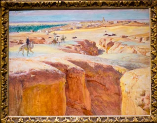 Karawana w El Grara, niedaleko Ghardaïa (olej na panelu)