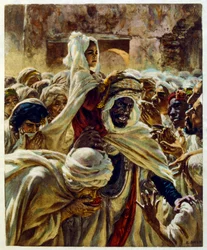 Ilustracja Dineta z "Mirages" Sceny z życia arabskiego. 1906. Mirages, Scenes De La Vie Arab została zilustrowana przez Etienne Dineta z komentarzem Silmana Ben Ibrahima Bamera. Nasreddine Dinet urodził się jako Alphonse-Etienne Dinet; (1861-1929) był Fran