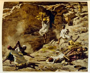 Ilustracja Dinet z „Mirages” Sceny z życia Arabów. 1906. Mirages, Scénes De La Vie Arab został zilustrowany przez Etienne Dinet z komentarzem Silmana Ben Ibrahima Bamera. Nasreddine Dinet urodził się jako Alphonse-Étienne Dinet; (1861-1929) był francuskim 