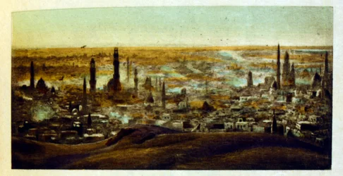 Ilustracja Dinet z „Mirages” Sceny z życia Arabów. 1906. Mirages, Scénes De La Vie Arab został zilustrowany przez Etienne Dinet z komentarzem Silmana Ben Ibrahima Bamera. Nasreddine Dinet urodził się jako Alphonse-Étienne Dinet; (1861-1929) był francuskim 