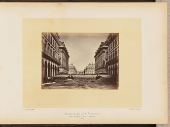 Barricade des Fédérés, place Vendôme i rue Castiglione.