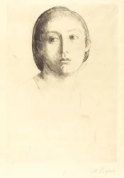 Głowa młodej dziewczyny