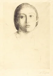 Głowa młodej dziewczyny