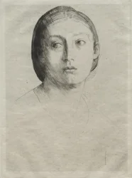 Głowa młodej dziewczyny