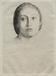 Głowa młodej dziewczyny.