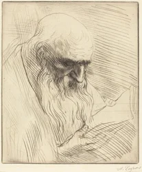 Studium głowy mężczyzny czytającego (Etude de tete d’homme lisant)