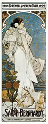 Plakat promujący trasę Farewell American Tour Sarah Bernhardt