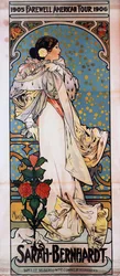 Plakat do Farewell American Tour Sarah Bernhardt, 1905-1906, ok. 1905