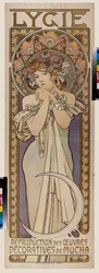 Plakat reklamowy grupy tanecznej Lygie. Plakat Alfonsa Marii Muchy (Alphonse Marie Mucha
