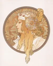 bizantyjska głowa blond dziewczyny; Bizantyjska głowa blondynki, ok. 1897 r.