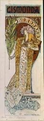 Gismonda z aktorką Sarah Bernhardt ...