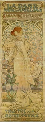 La Dame aux Camelias z aktorką Sarah Bernhardt, Theatre de la Renaissance, Paryż 1894 (plakat)