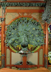 Paw, centralny panel dekoracji sklepu jubilera Fouqueta