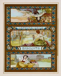 Plakat reklamujący herbatniki "Lefevre-Utile", ok. 1910 r.