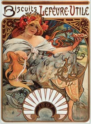 Plakat reklamowy ciastek Lefèvre-Utile, 1897. Wymiary 44 x 61 cm - Kolekcja prywatna