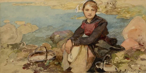 Na brzegu ok. godz. 1900.