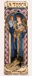 Plakat do Toski z Sarah Bernhardt, 1899