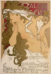 Plakat na XX wystawę w Salon des Cent, Paryż, Francja, 1896