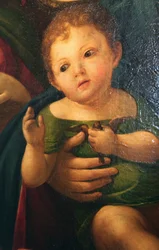 Fragment obrazu „Madonna z Dzieciątkiem z Marią Magdaleną, św. Katarzyną i dwoma świętymi”, 1504